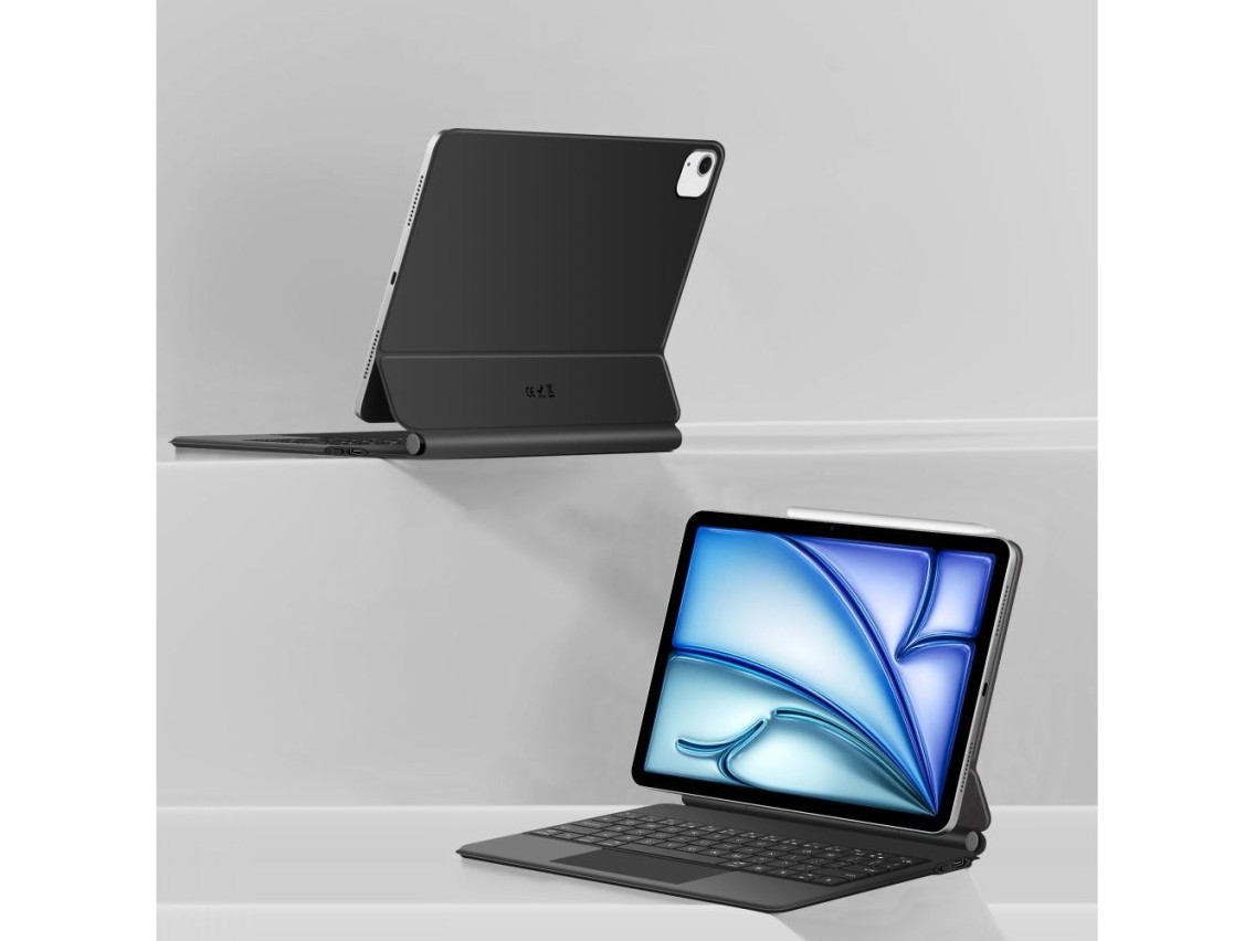 Capa magnética Tech-Protect Smartcase com teclado para iPad Air 10.9” 2020/2022 / iPad Air 11” 2024/
