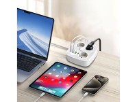 Tech-Protect PCS3X4 power strip, 3 sockets, 2xUSB-A, 2xUSB-C 200 cm - white Tech-Protect PCS3X4 power strip, 3 sockets, 2xUSB-A, 2xUSB-C 200 cm - white