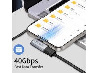 Adaptador USB-C en ángulo Tech-Protect Ultraboost AA01 - Gris Adaptador USB-C en ángulo Tech-Protect Ultraboost AA01 - Gris