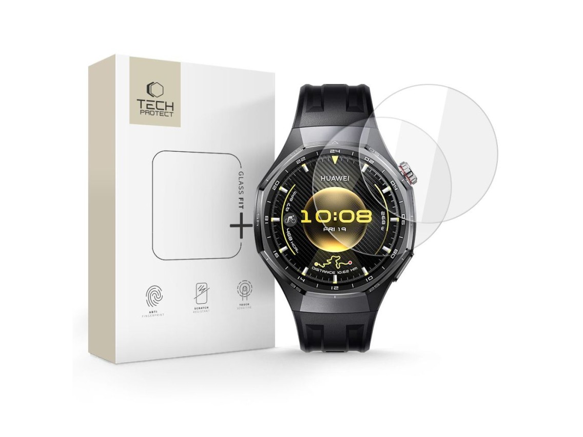 Tech-Protect Glass Fit+ 2-pack tempered glass for Huawei Watch GT 6 Pro 46mm - transparent