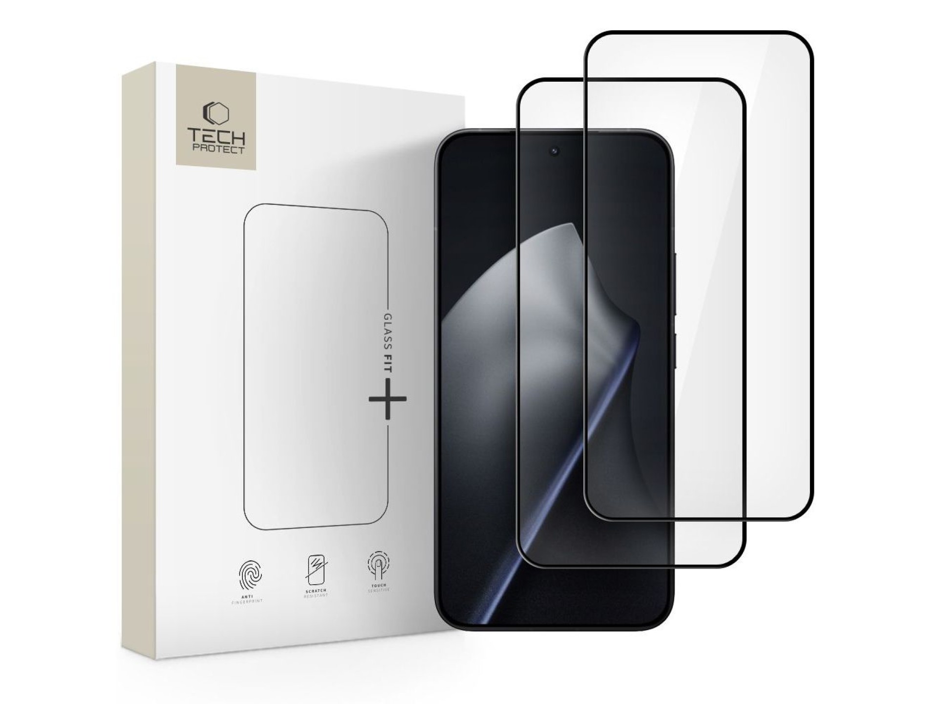Tech-Protect Glass Fit+ 2-pack tempered glass for Xiaomi 15T / 15T Pro - black