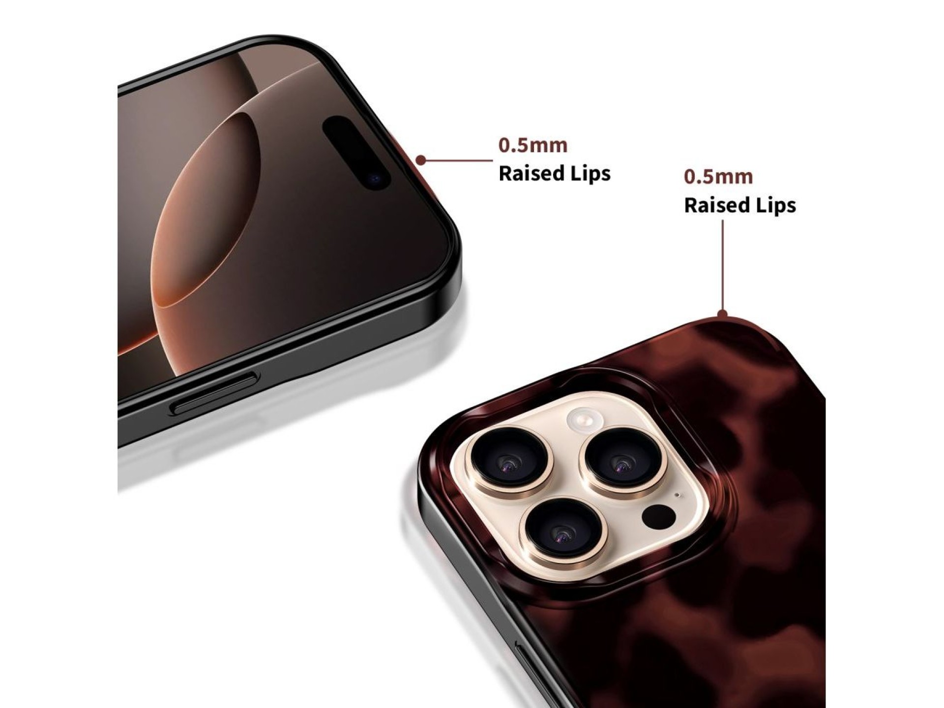Funda Tech-Protect Lamano MagSafe para iPhone 16 Pro - negra y roja