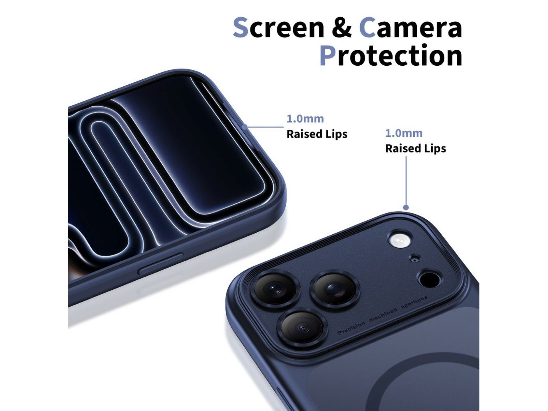 Capa Tech-Protect Magpeak Magsafe CC para iPhone 17 Pro - Azul Marinho Fosco