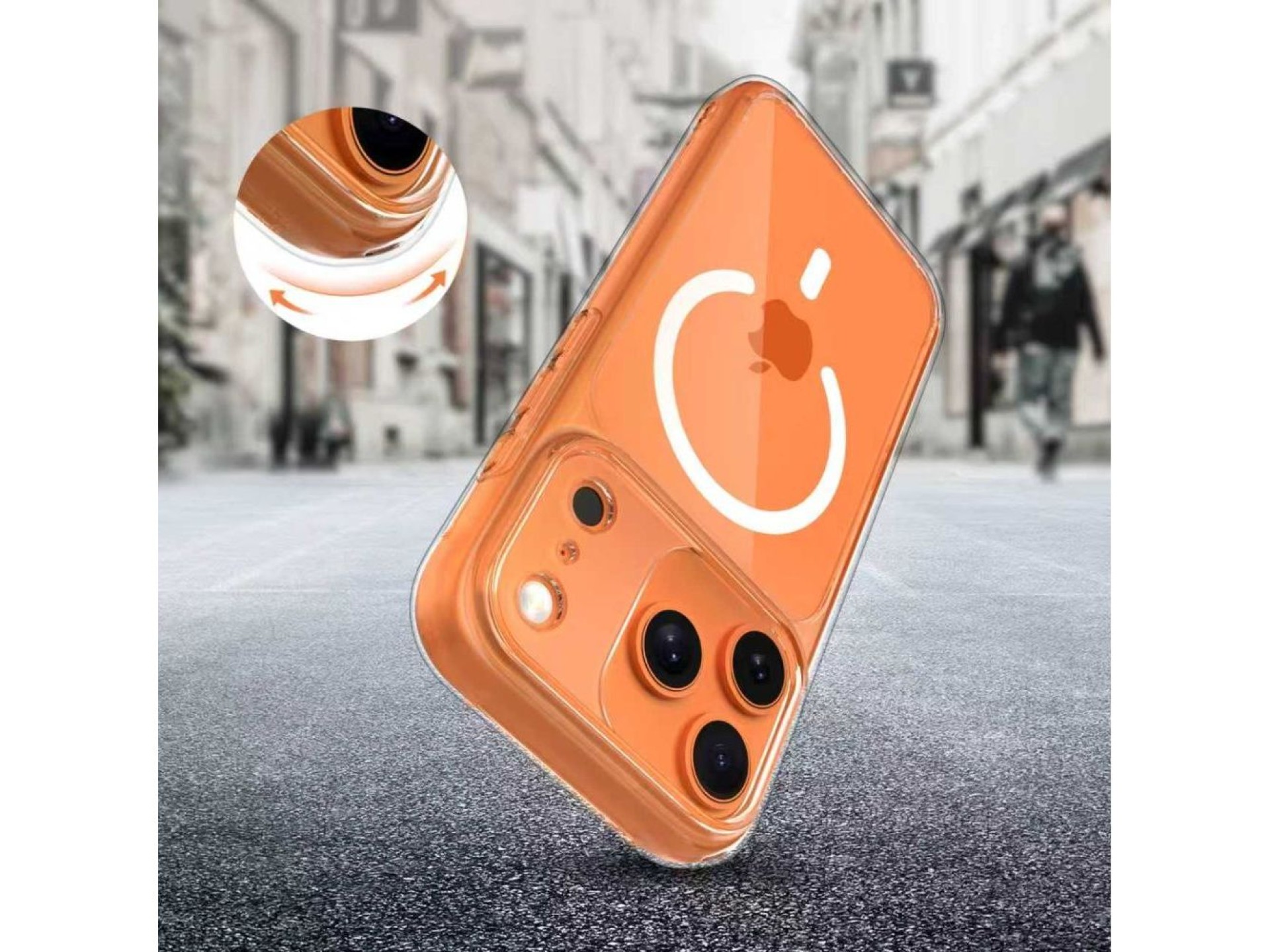 Tech-Protect Magpeak Magsafe CC Case for iPhone 17 Pro - Clear