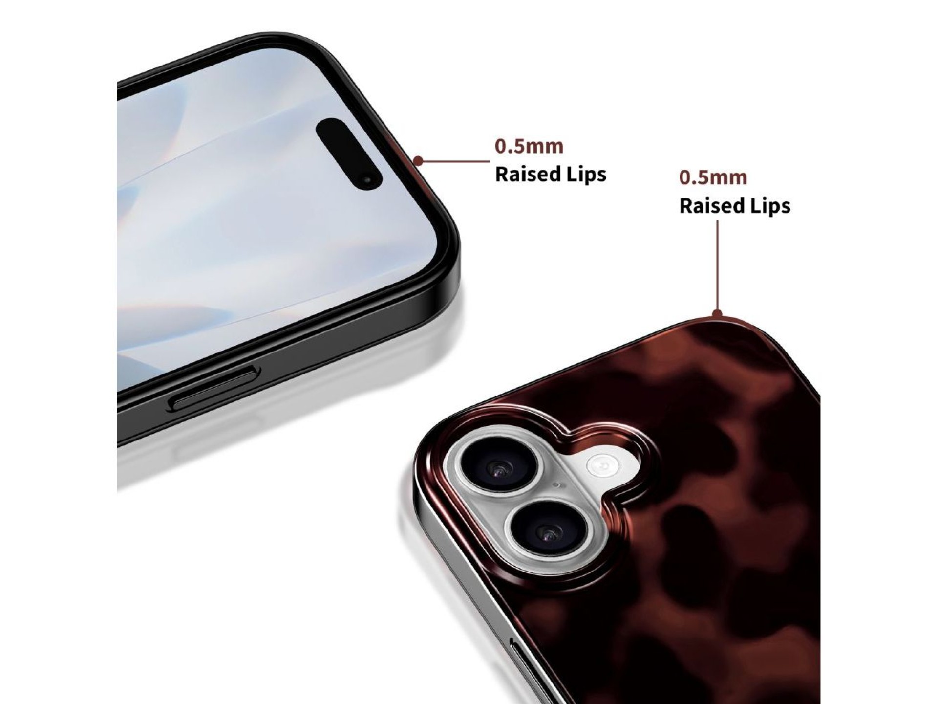 Capa Tech-Protect Lamano MagSafe para iPhone 16 - preta e vermelha