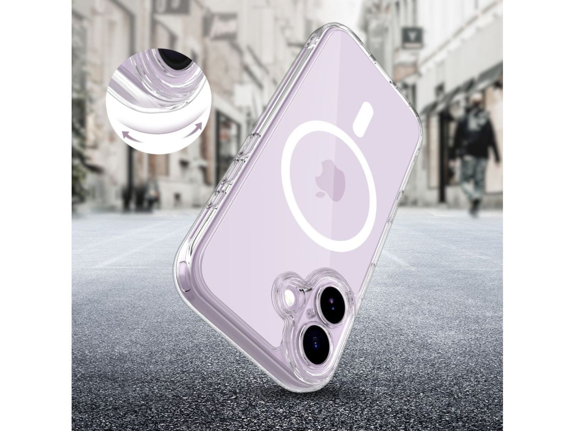 Tech-Protect Magpeak Magsafe CC Case for iPhone 17 - Clear