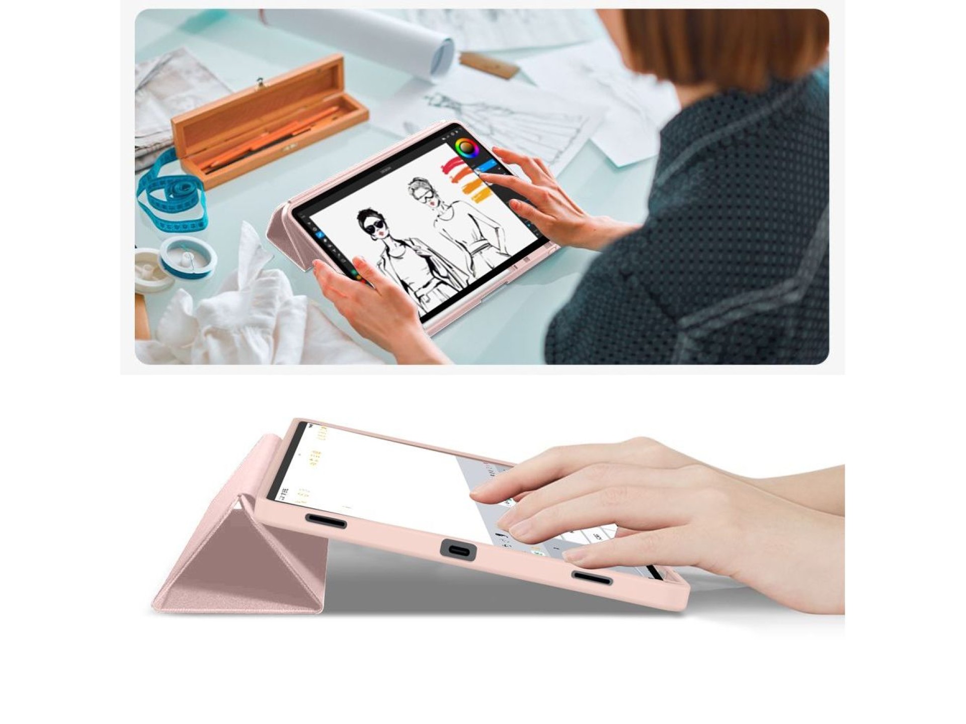 Tech-Protect SmartCase Pen for Samsung Galaxy Tab S11 11.0 X730 / X736 - Pink