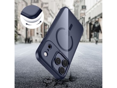 Tech-Protect MagMat MagSafe Case for iPhone 17 Pro - Transparent Navy Blue Tech-Protect MagMat MagSafe Case for iPhone 17 Pro - Transparent Navy Blue
