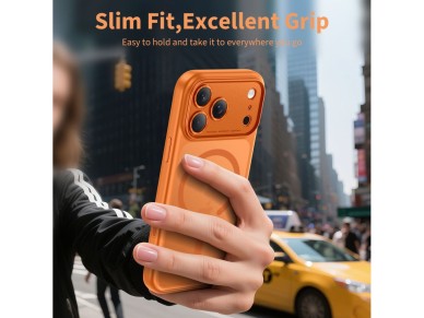 Tech-Protect Magpeak Magsafe CC Case for iPhone 17 Pro Max - Matte Orange