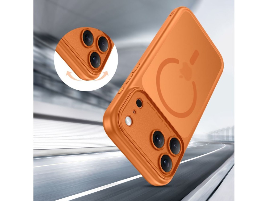 Capa Tech-Protect Magpeak MagSafe CC para iPhone 17 Pro - Laranja