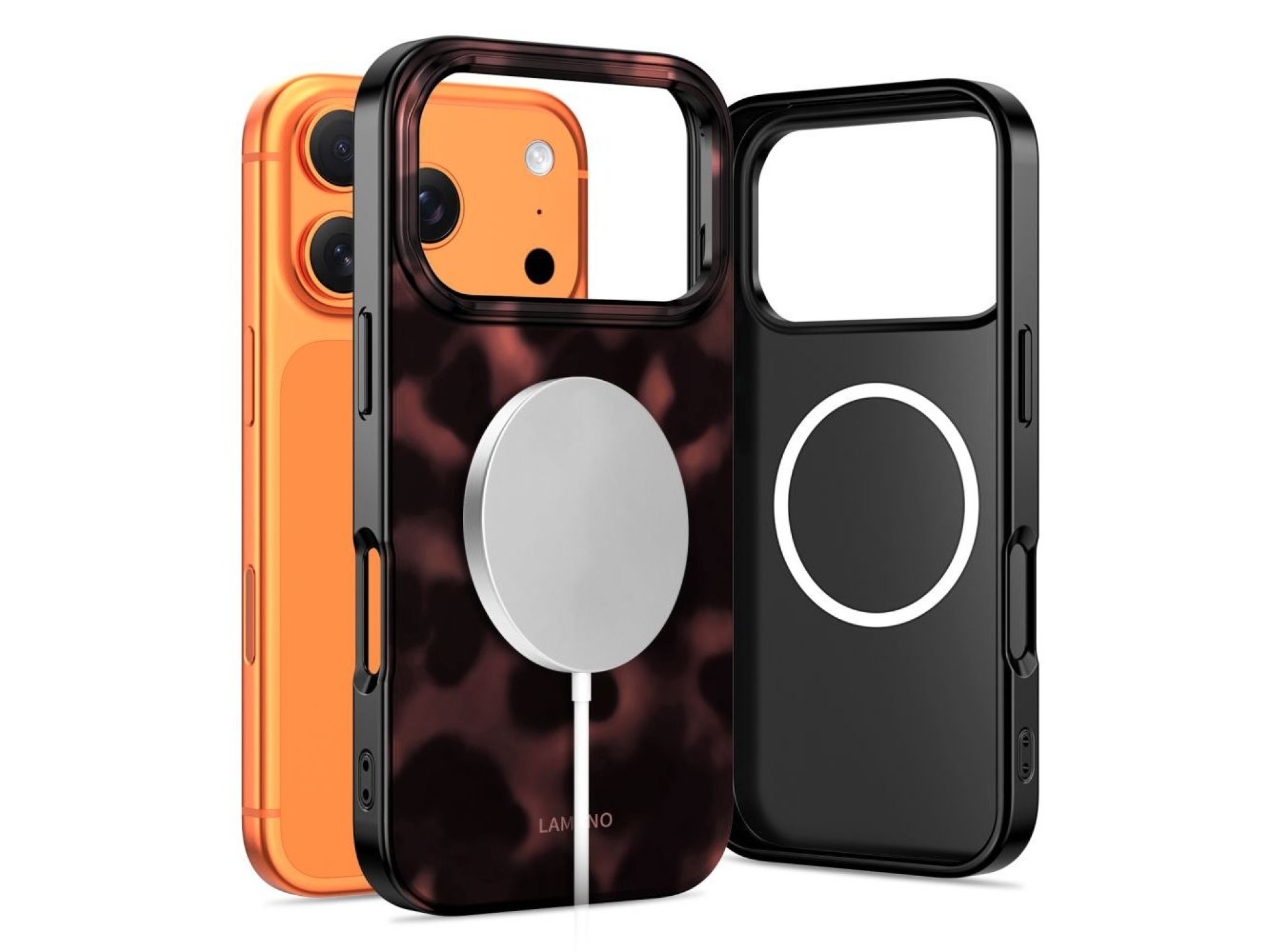 Funda Tech-Protect Lamano MagSafe para iPhone 17 Pro - negra y roja