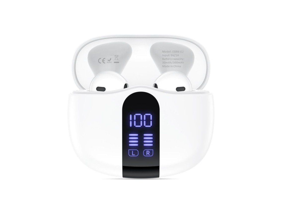 Fones de ouvido Tech-Protect UltraBoost TWS Core G2 - Branco