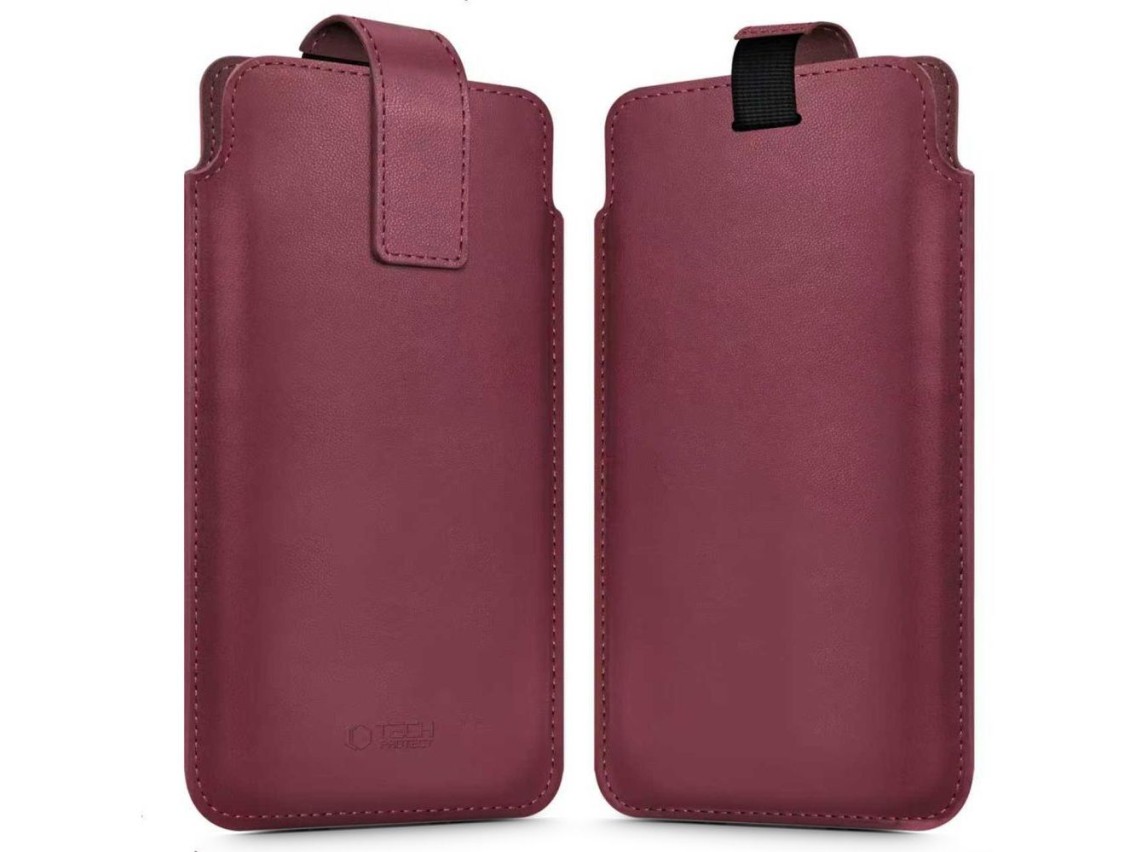 Capa Tech-Protect SM65 para smartphones de 6,0 a 6,9 polegadas - cor bordô