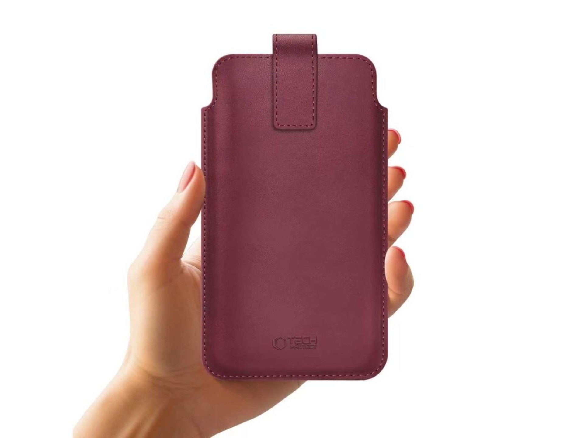 Capa Tech-Protect SM65 para smartphones de 6,0 a 6,9 polegadas - cor bordô
