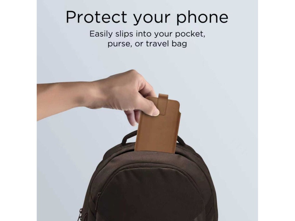 Capa Tech-Protect SM65 para smartphones de 6,0 a 6,9 polegadas - marrom