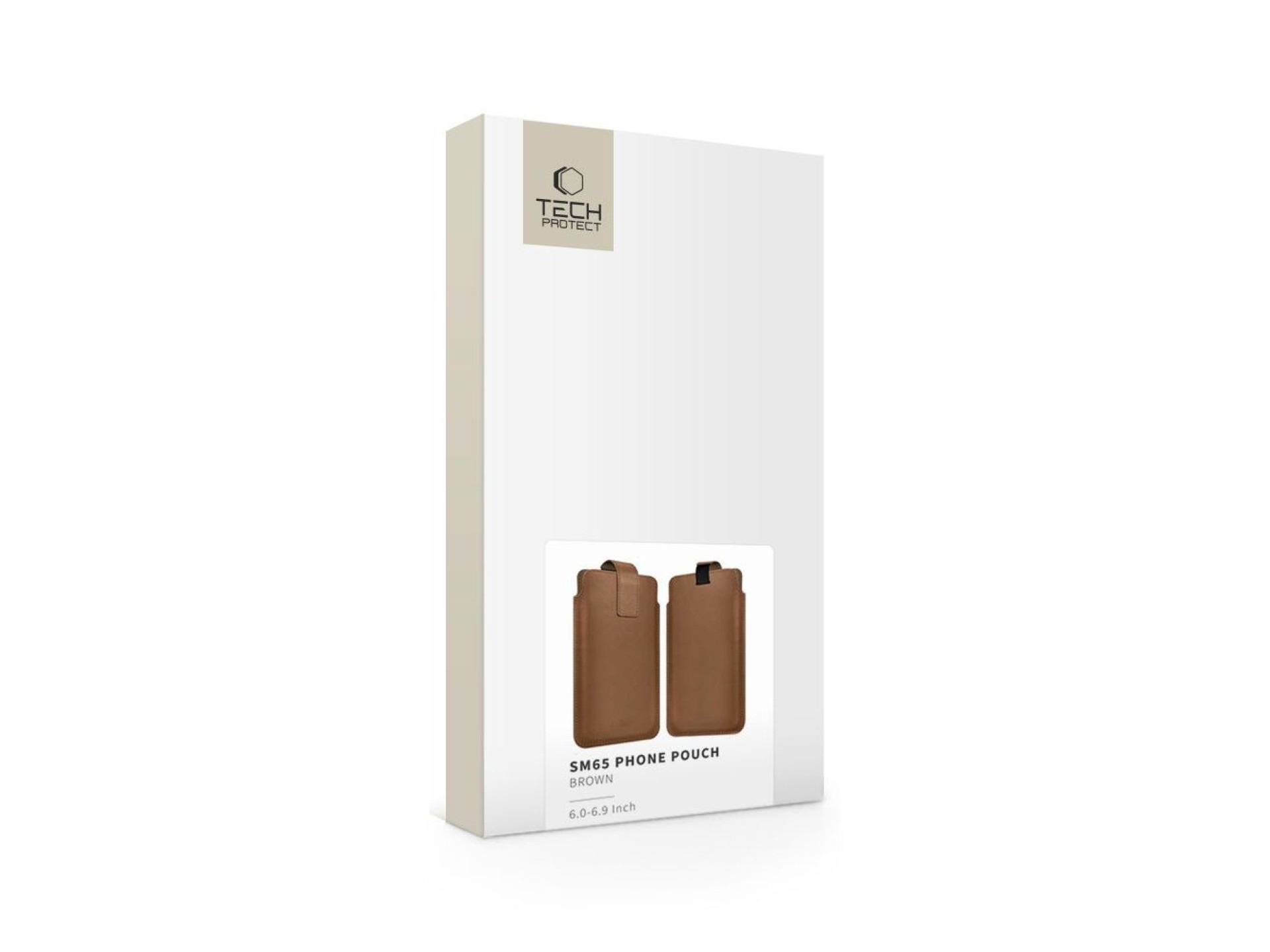 Capa Tech-Protect SM65 para smartphones de 6,0 a 6,9 polegadas - marrom
