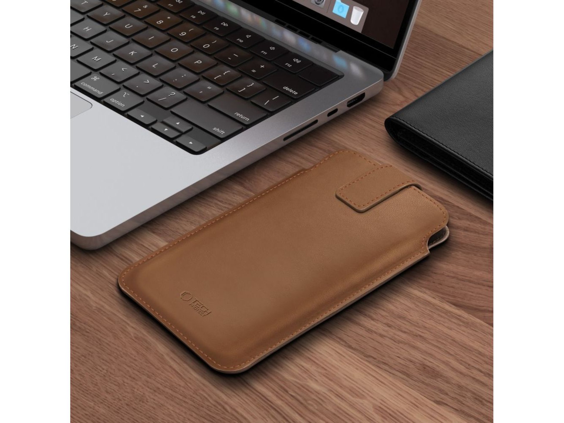 Capa Tech-Protect SM65 para smartphones de 6,0 a 6,9 polegadas - marrom