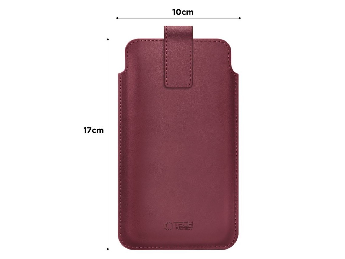 Capa Tech-Protect SM65 para smartphones de 6,0 a 6,9 polegadas - cor bordô