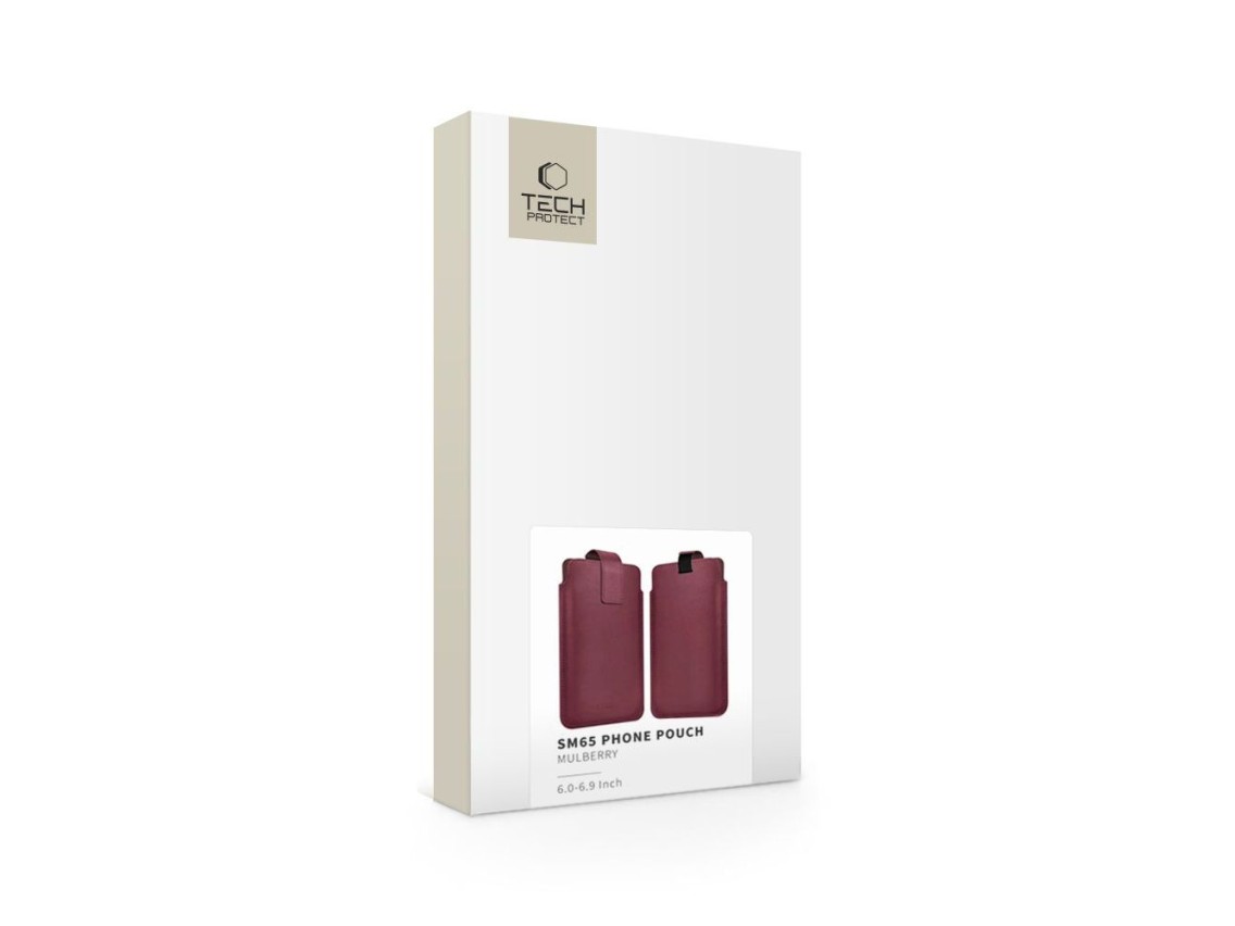 Capa Tech-Protect SM65 para smartphones de 6,0 a 6,9 polegadas - cor bordô