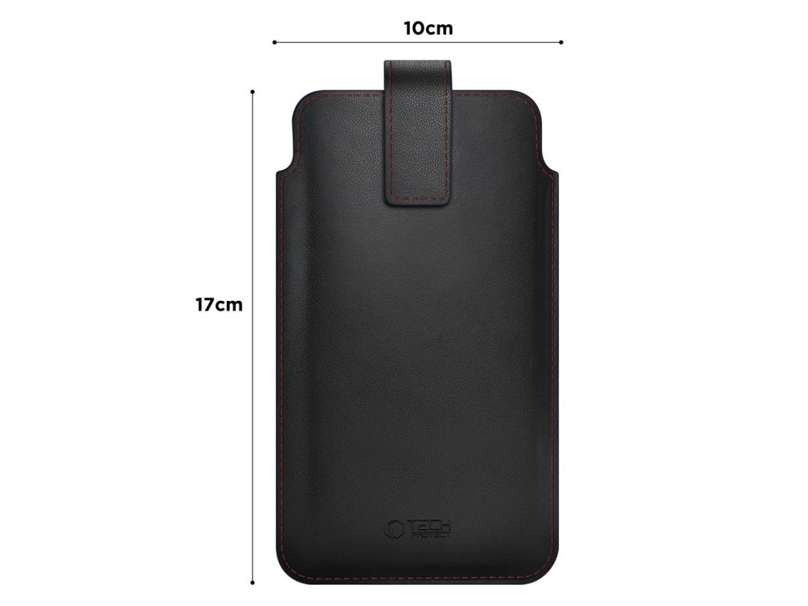 Capa Tech-Protect SM65 para smartphones de 6,0 a 6,9 polegadas - preta e vermelha