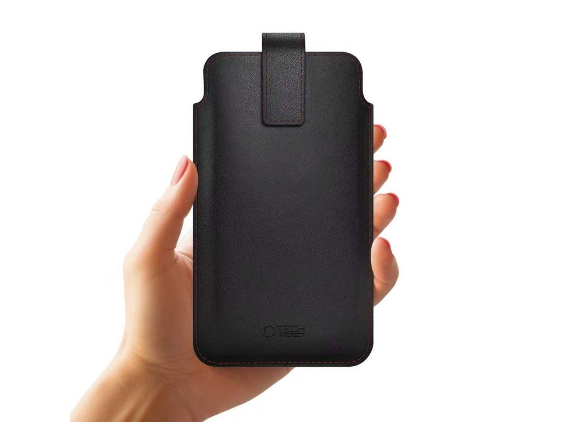 Capa Tech-Protect SM65 para smartphones de 6,0 a 6,9 polegadas - preta e vermelha