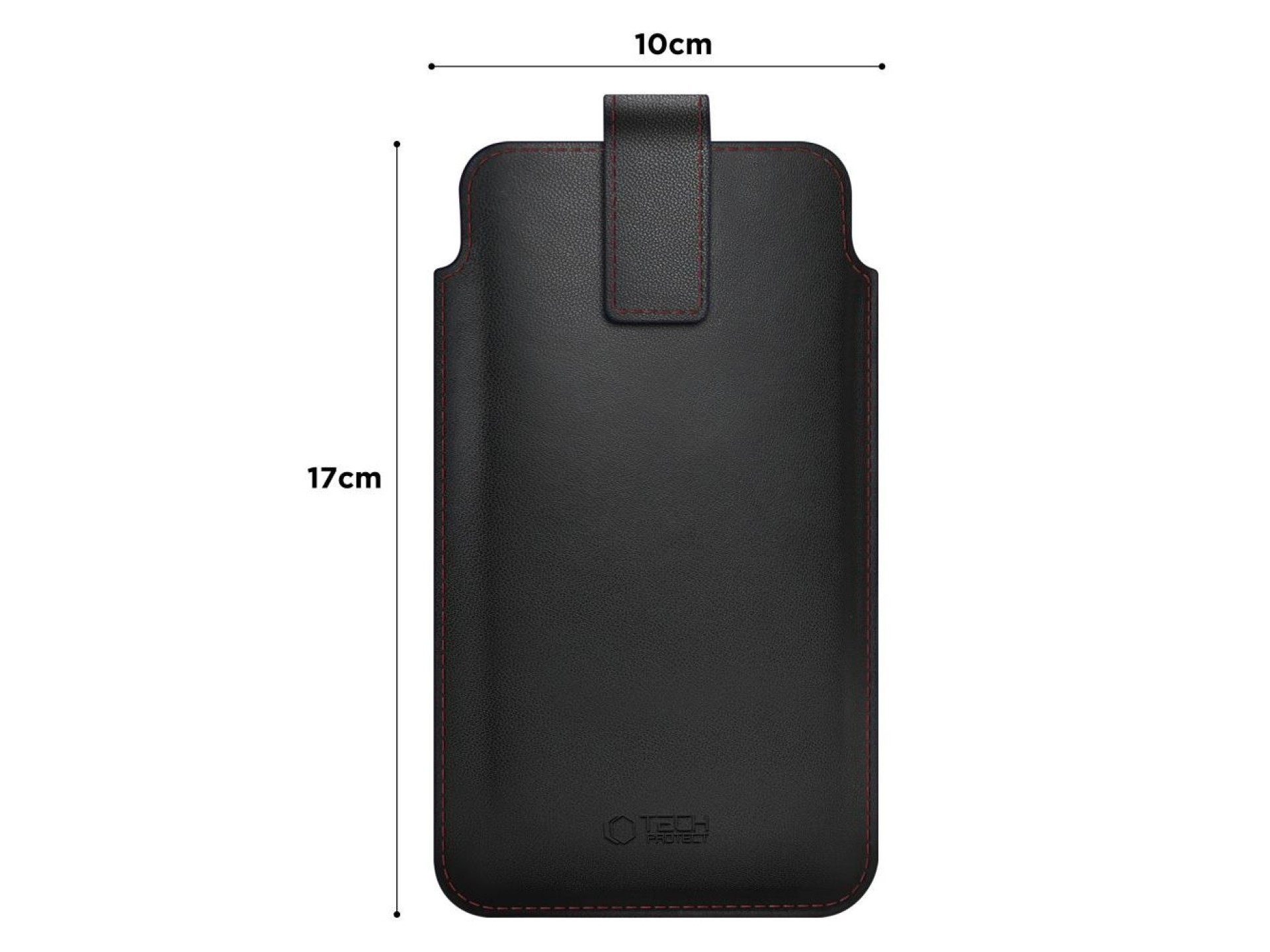 Capa Tech-Protect SM65 para smartphones de 6,0 a 6,9 polegadas - preta e vermelha