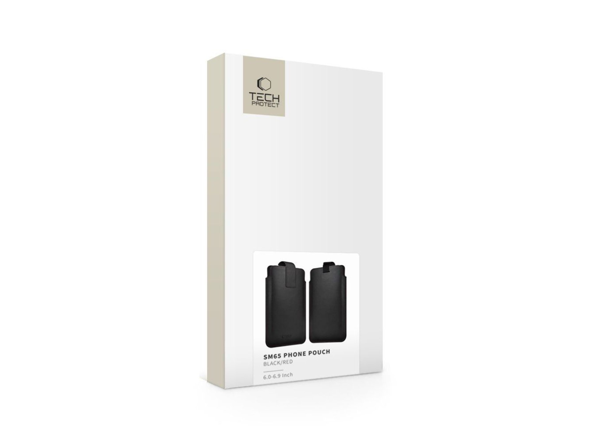 Capa Tech-Protect SM65 para smartphones de 6,0 a 6,9 polegadas - preta e vermelha