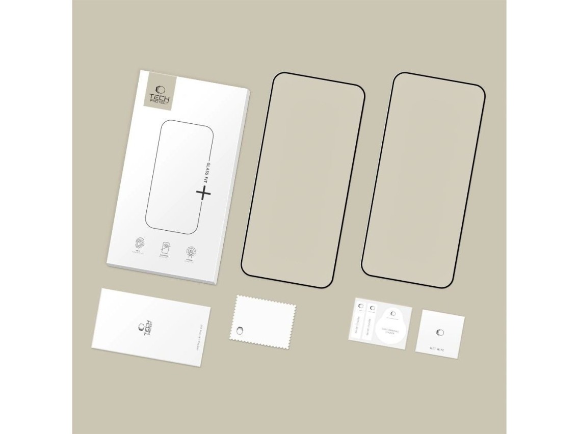 Kit com 2 películas de vidro temperado Tech-Protect Glass Fit+ para Xiaomi Redmi 15C 173 mm / Poco C