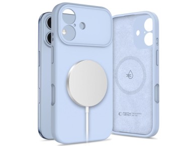 Funda de silicona Tech-Protect MagSafe para iPhone 17 - Azul Funda de silicona Tech-Protect MagSafe para iPhone 17 - Azul