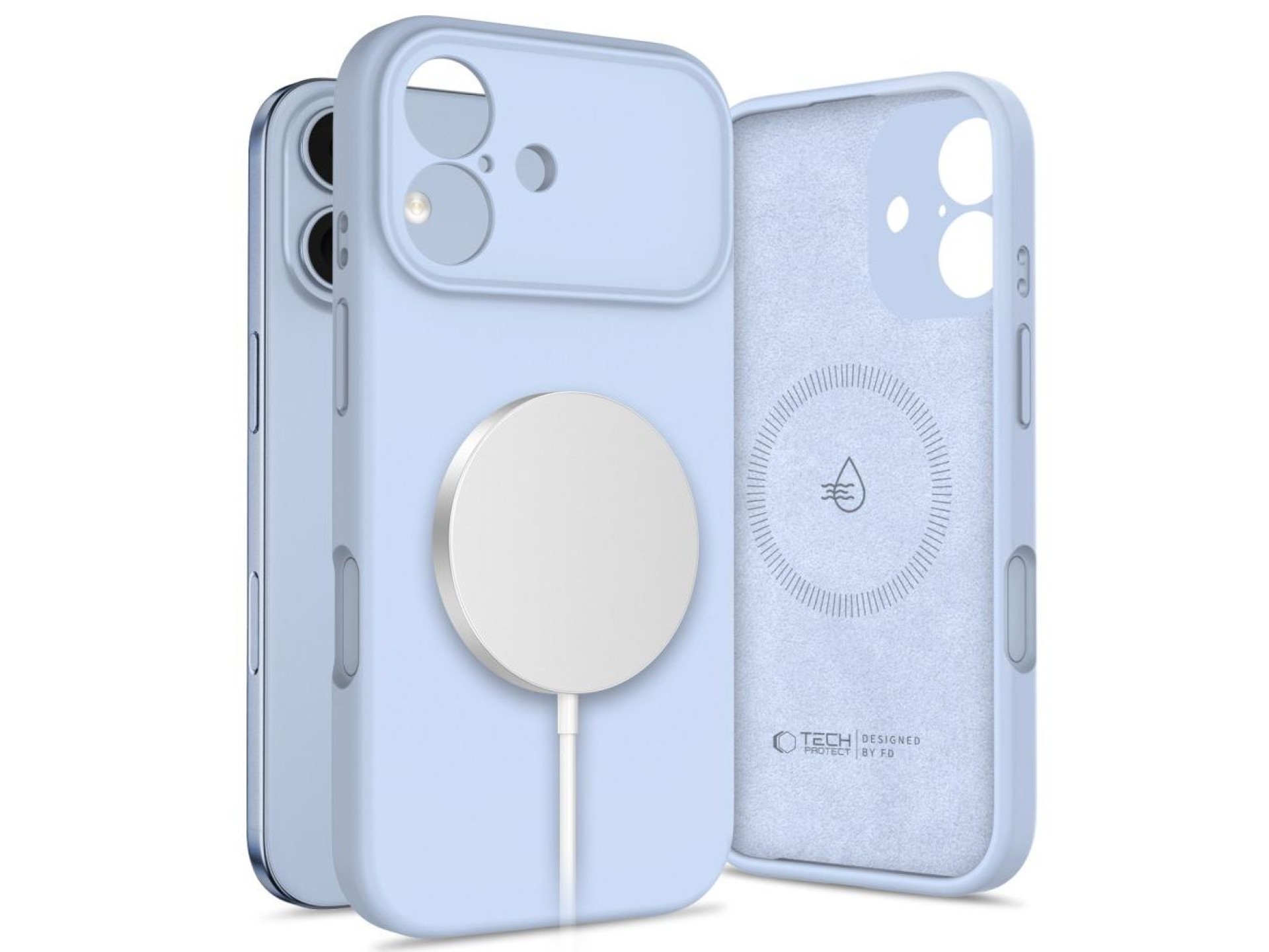 Funda de silicona Tech-Protect MagSafe para iPhone 17 - Azul