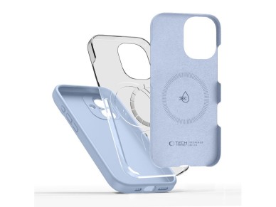 Funda de silicona Tech-Protect MagSafe para iPhone 17 - Azul Funda de silicona Tech-Protect MagSafe para iPhone 17 - Azul