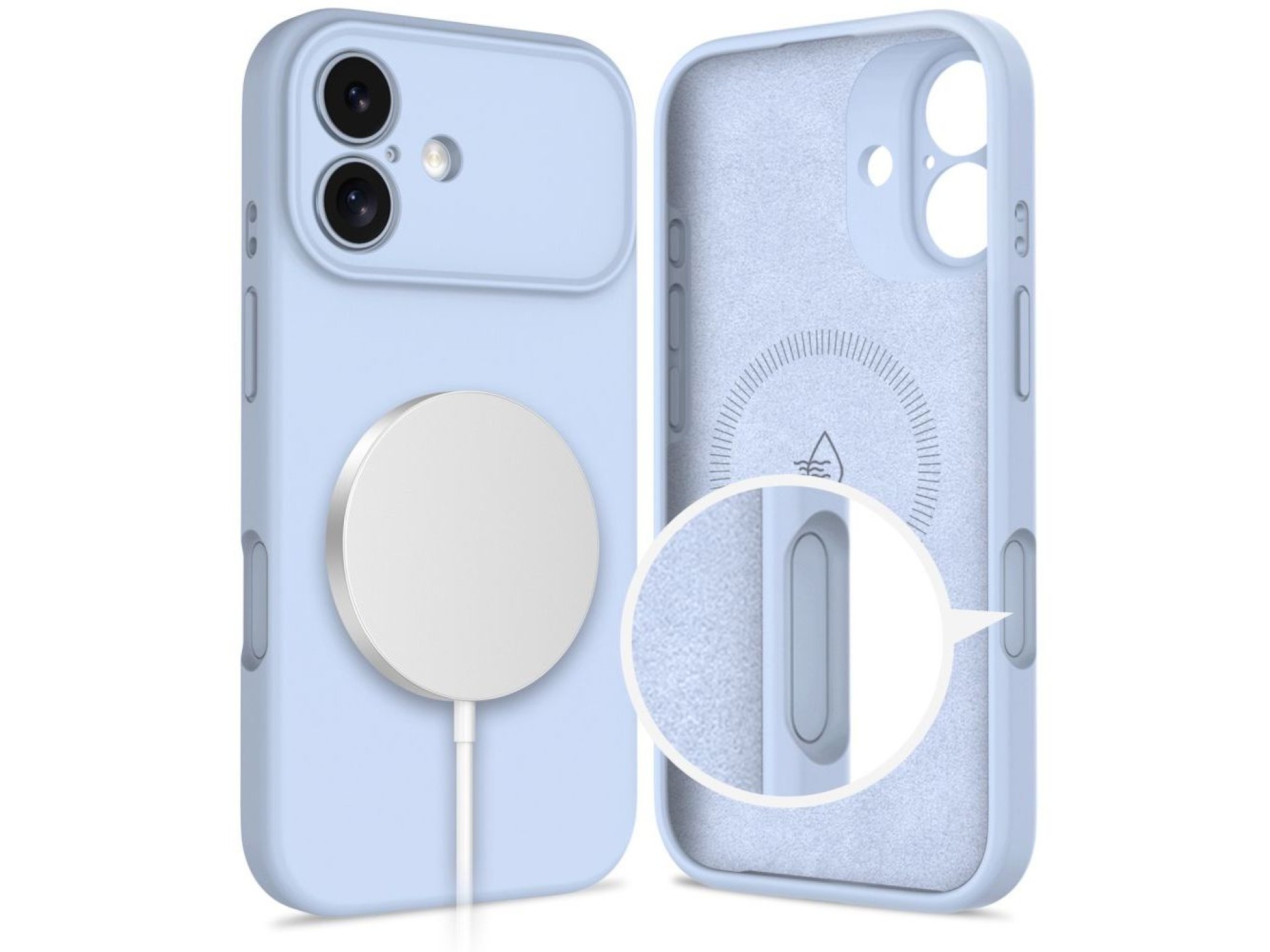 Funda de silicona Tech-Protect MagSafe para iPhone 17 - Azul