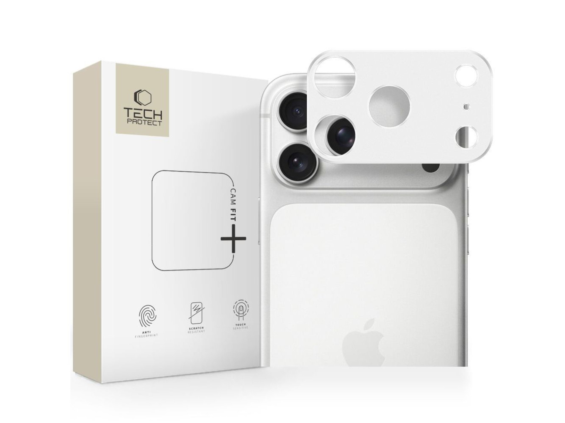 Capa protetora para câmera Tech-Protect Camalloy Fit+ para iPhone 17 Pro Max - Prata