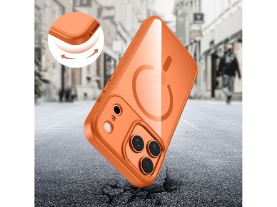 Tech-Protect MagMat MagSafe Case for iPhone 17 Pro - Transparent Orange Tech-Protect MagMat MagSafe Case for iPhone 17 Pro - Transparent Orange