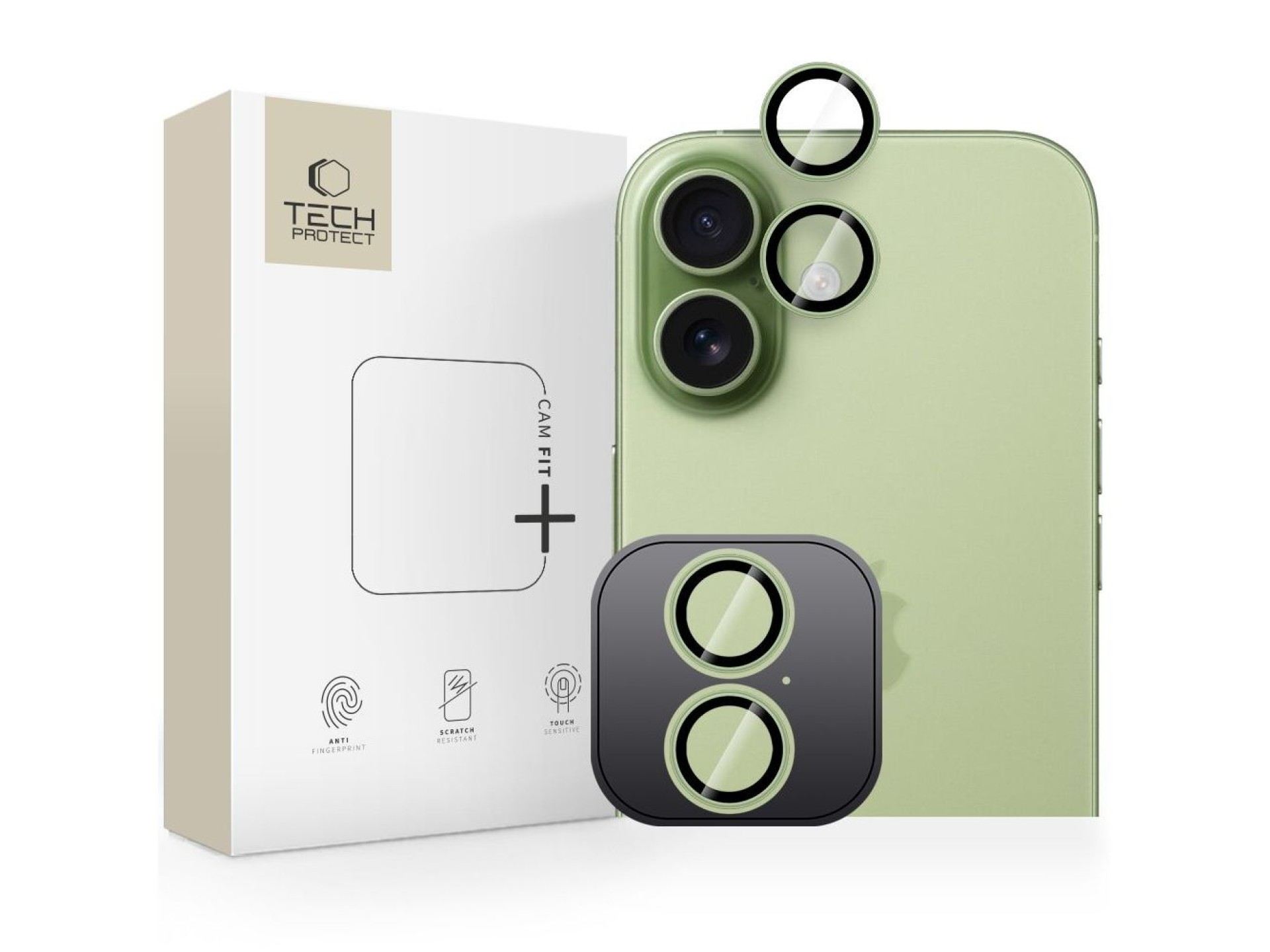 Funda protectora Tech-Protect Camring Fit+ para iPhone 17 - Verde