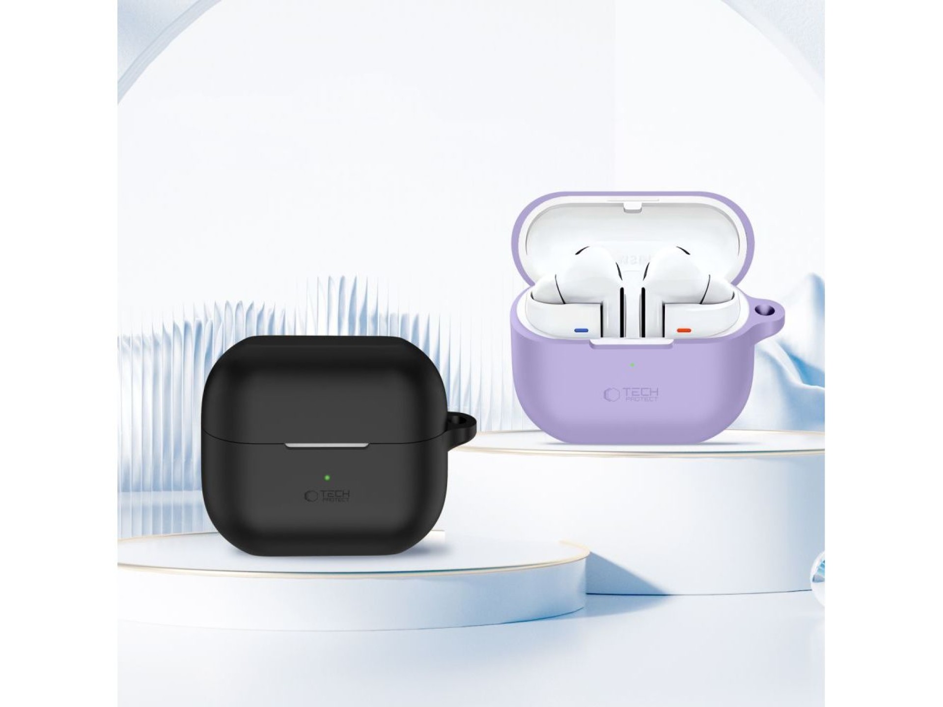 Tech-Protect Silicone Hook Case for Samsung Galaxy Buds 3 / 3 FE / 3 Pro - Purple