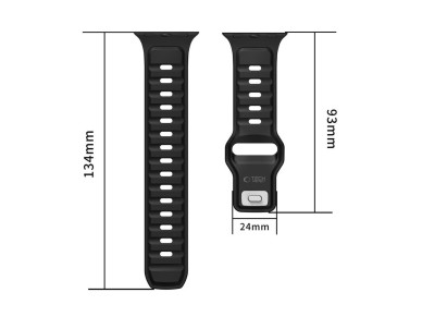 Tech-Protect IconBand Line Strap for Apple Watch 44 / 45 / 46 / 49 mm - Black and Green