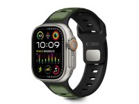 Tech-Protect IconBand Line Strap for Apple Watch 44 / 45 / 46 / 49 mm - Black and Green