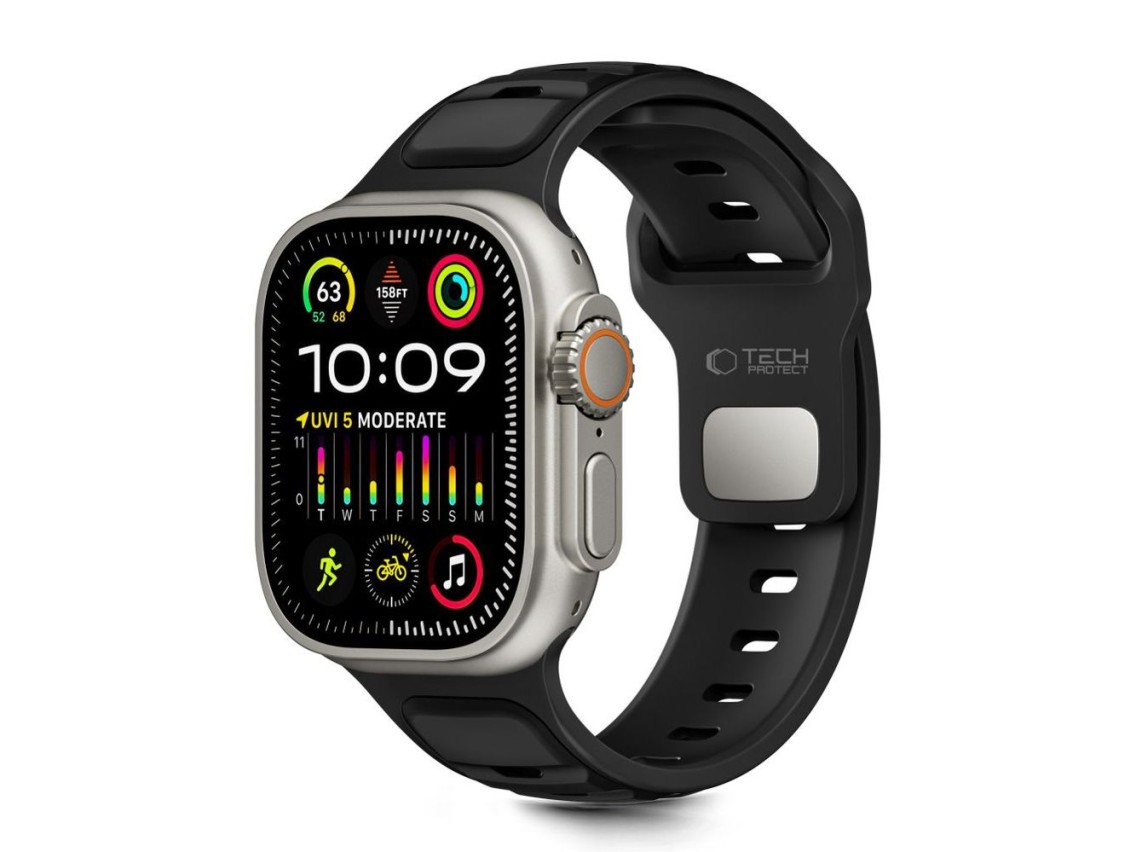 Tech-Protect IconBand Line Strap for Apple Watch 44 / 45 / 46 / 49 mm - Black