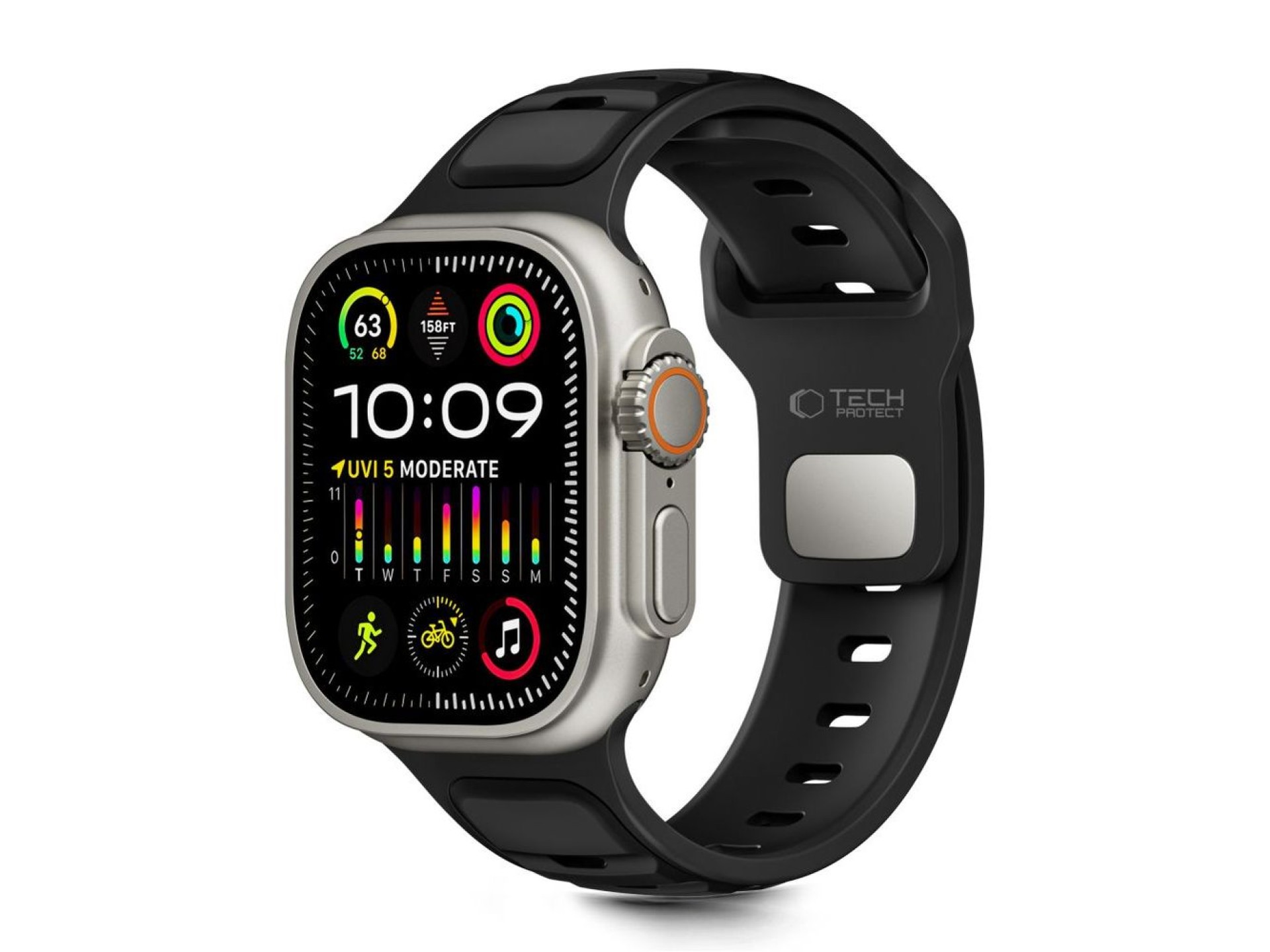 Tech-Protect IconBand Line Strap for Apple Watch 44 / 45 / 46 / 49 mm - Black
