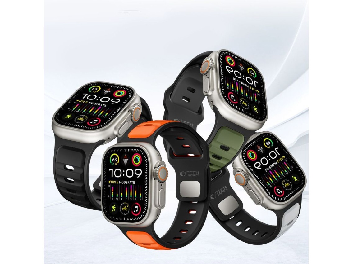 Tech-Protect IconBand Line Strap for Apple Watch 44 / 45 / 46 / 49 mm - Black