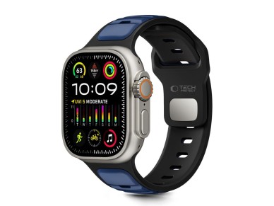 Tech-Protect IconBand Line Strap for Apple Watch 44 / 45 / 46 / 49 mm - Black and Navy Blue