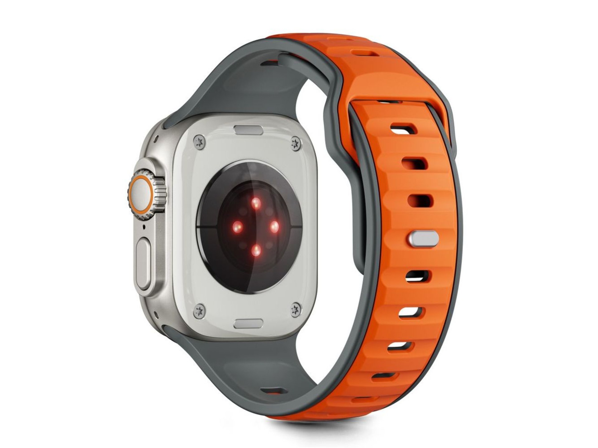 Correa Tech-Protect IconBand Line para Apple Watch de 44/45/46/49 mm - Gris-Naranja