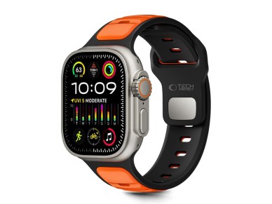 Tech-Protect IconBand Line Strap for Apple Watch 44 / 45 / 46 / 49 mm - Black and Orange Tech-Protect IconBand Line Strap for Apple Watch 44 / 45 / 46 / 49 mm - Black and Orange