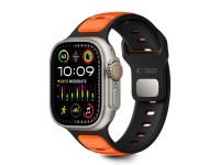 Tech-Protect IconBand Line Strap for Apple Watch 44 / 45 / 46 / 49 mm - Black and Orange