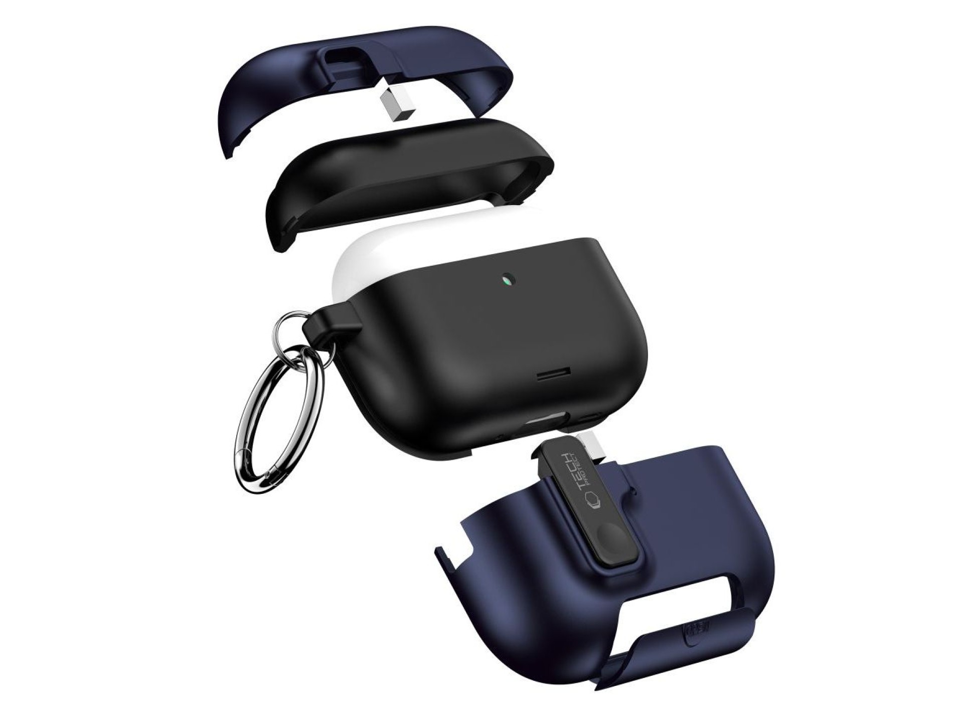 Capa Tech-Protect Slim Hook para AirPods Pro 3 - Azul Marinho