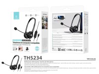 Techancy TH5234 Wired USB Headset with Noise-Cancelling Microphone for Call Center, Office, Online M Techancy TH5234 Wired USB Headset with Noise-Cancelling Microphone for Call Center, Office, Online M