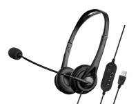 Techancy Auricular USB com Fio TH5234 com Microfone Cancelamento de Ruido para Call Center Escritori