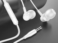 Techancy Auricular In Ear com Fio 3.5mm TD8025 Estereo Confortavel Som Claro com Controlo em Linha p Techancy Auricular In Ear com Fio 3.5mm TD8025 Estereo Confortavel Som Claro com Controlo em Linha p