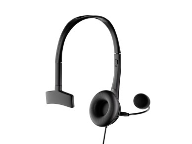 Techancy Auricular Unilateral com Fio 3.5mm TH5232 com Microfone Cancelamento de Ruido para Call Cen
